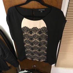 Lace detail blouse